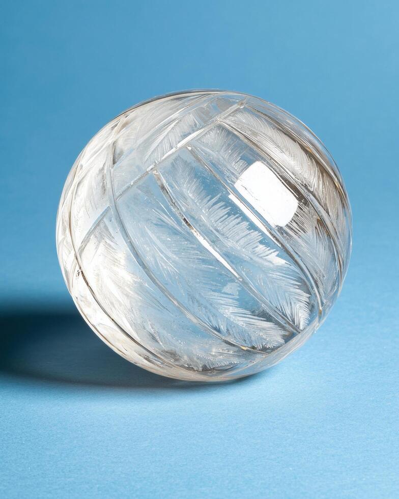 Intricate glass sphere with abstract pattern photo