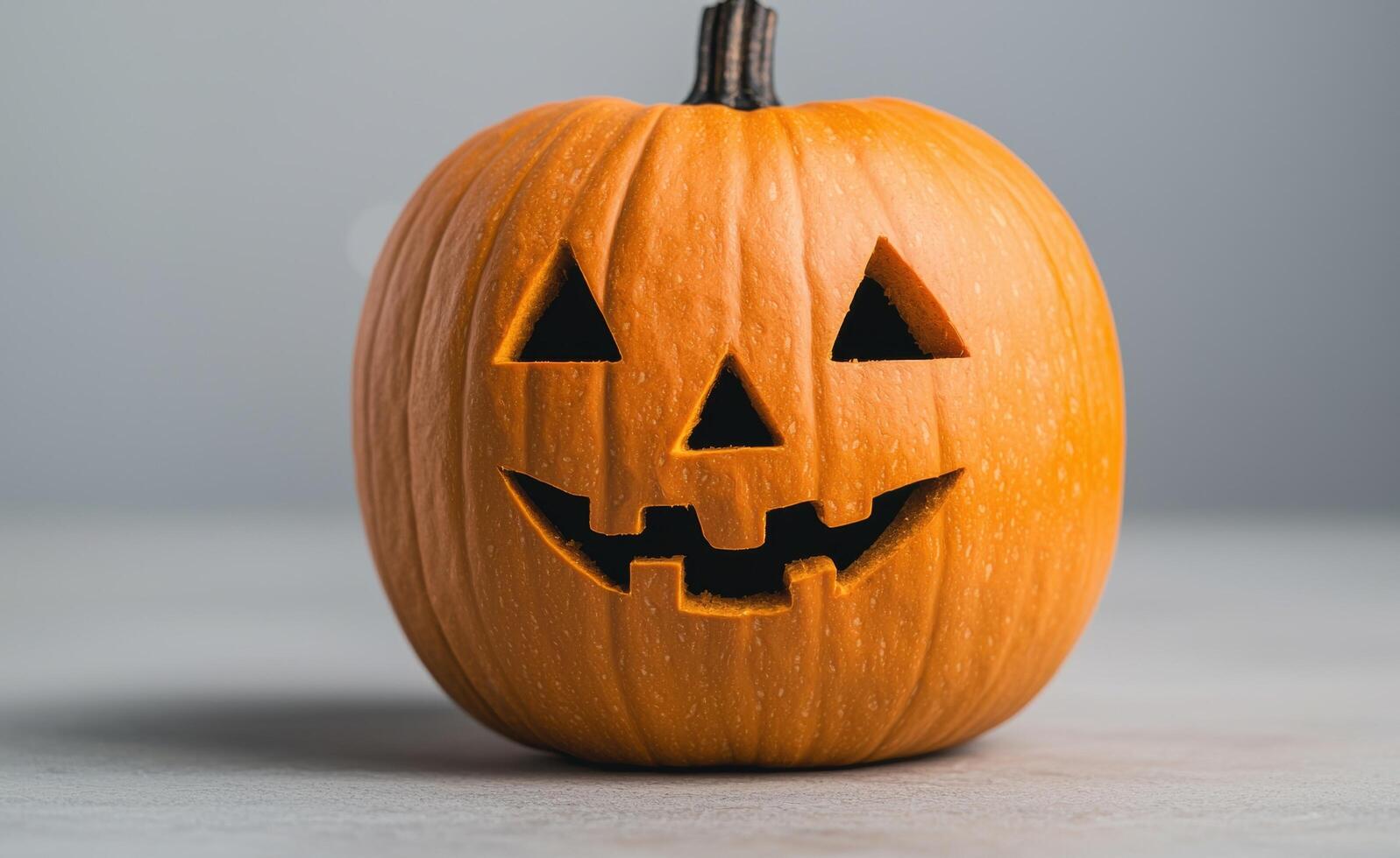 jack o lantern carved pumpkin for halloween photo