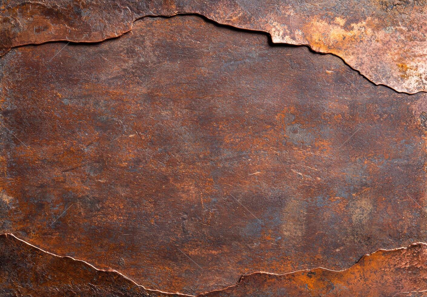 Rusted metal surface with cracks and textures photo