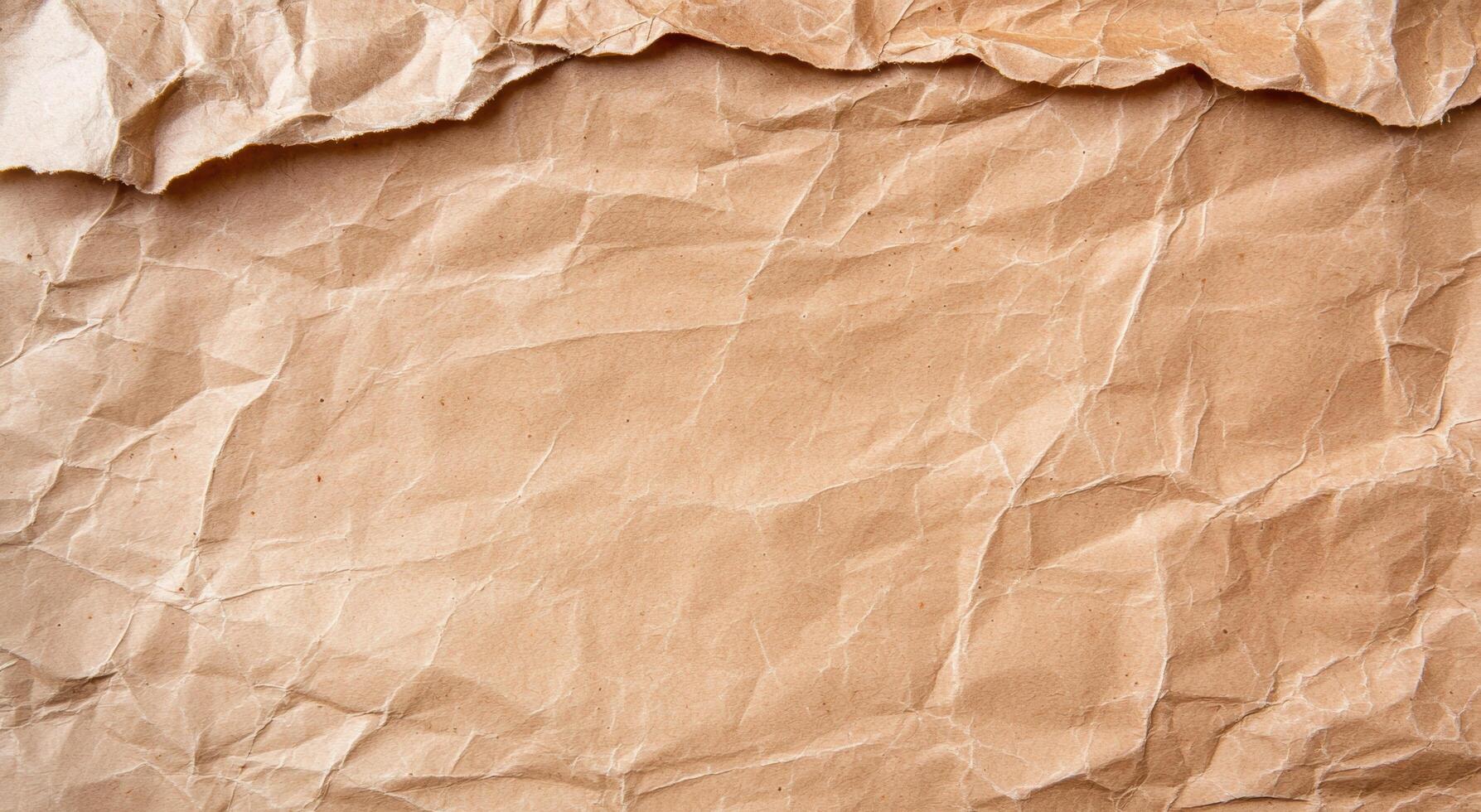 crumpled brown paper texture background photo