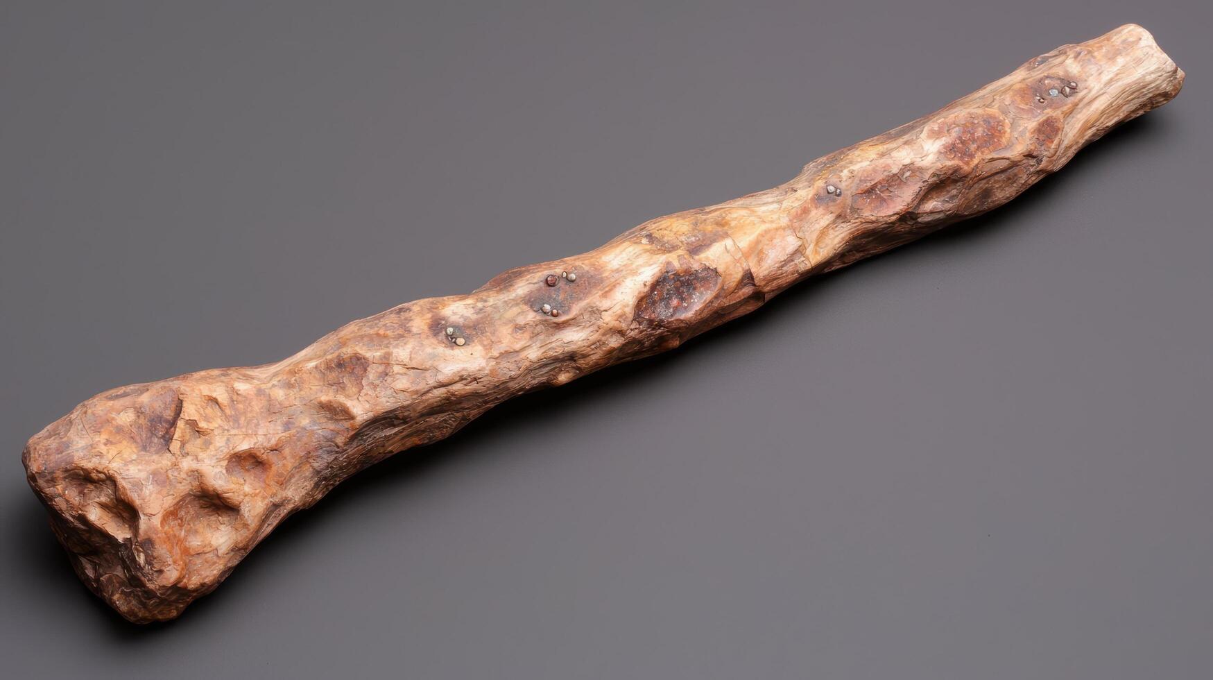 Weathered wooden log with knots and texture photo
