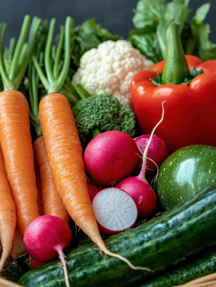 Assortment of fresh vegetables photo