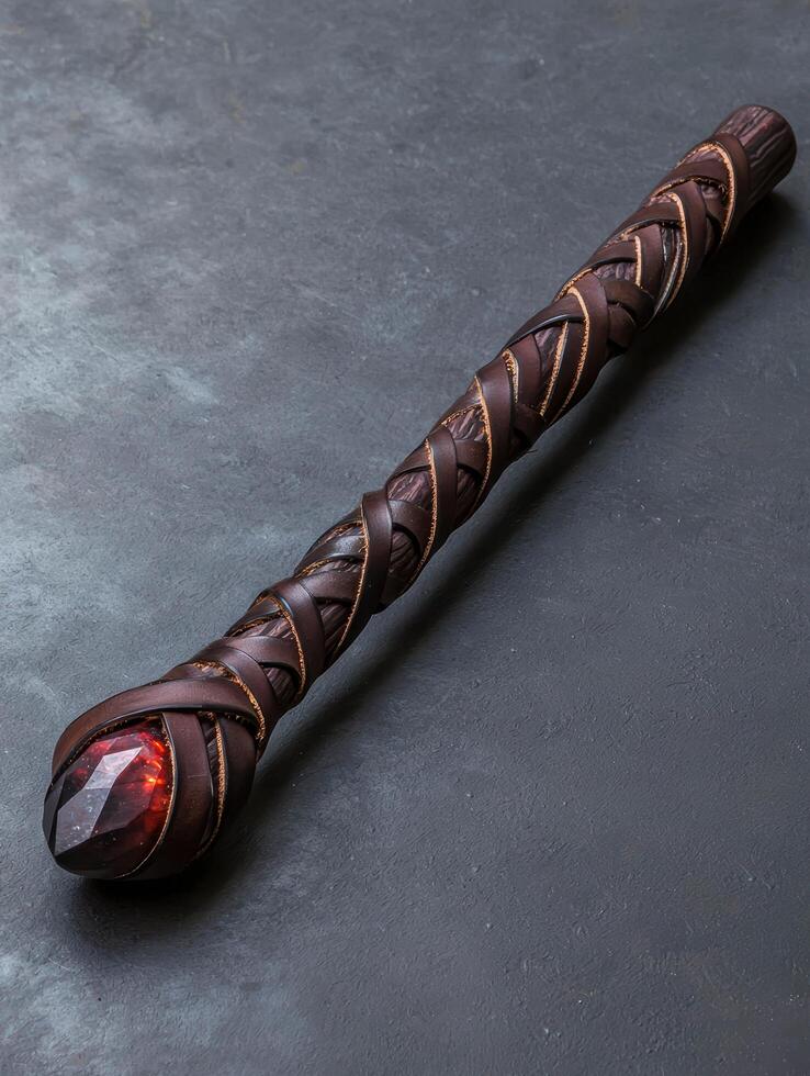 Magical wand with gemstone photo