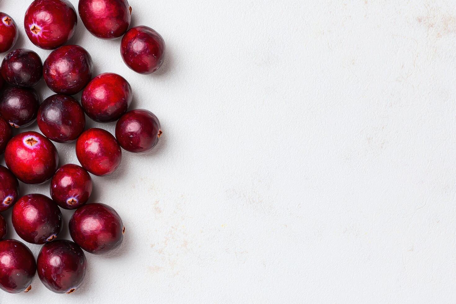 Ripe red plums on a white background photo