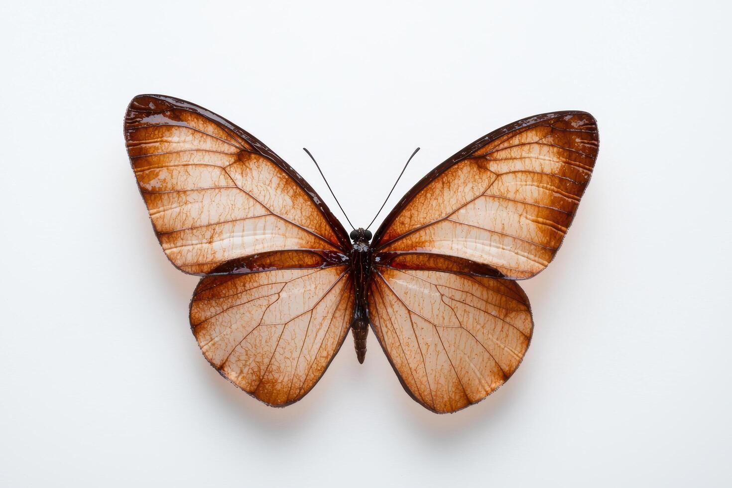 Stunning orange butterfly with detailed wings photo