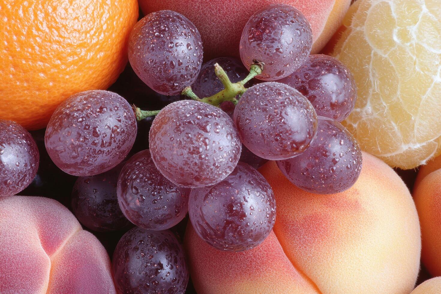 Assortment of fresh fruits photo