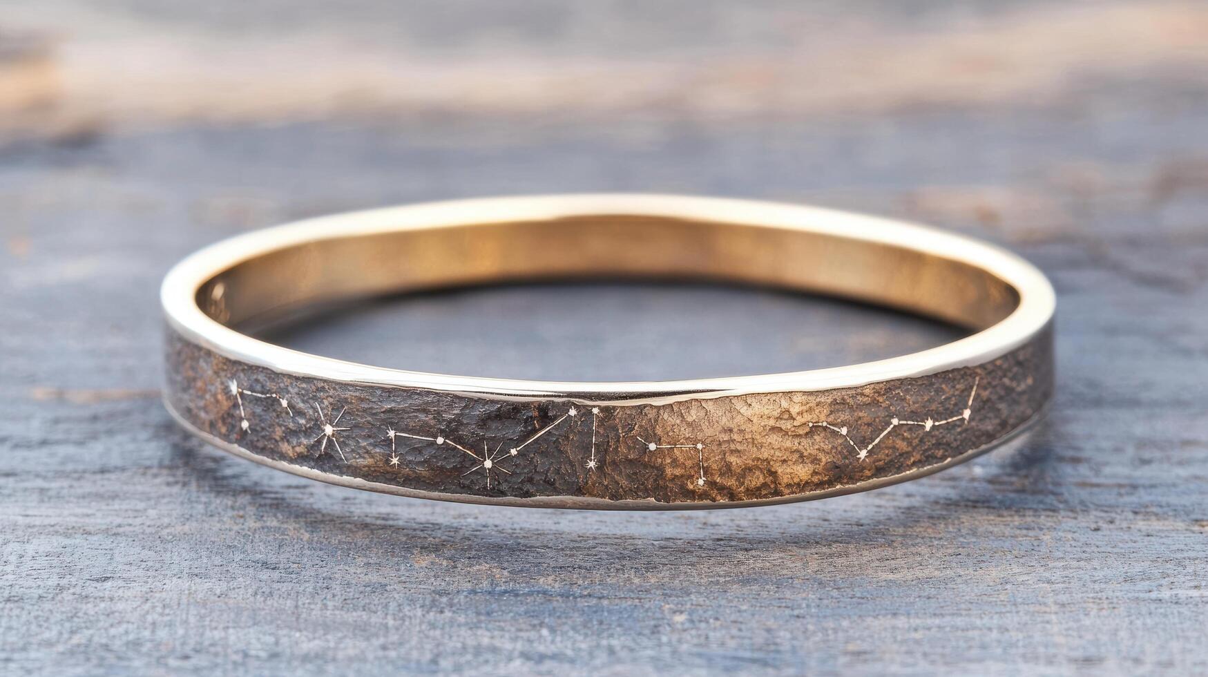 Celestial inspired bracelet with engraved star patterns photo