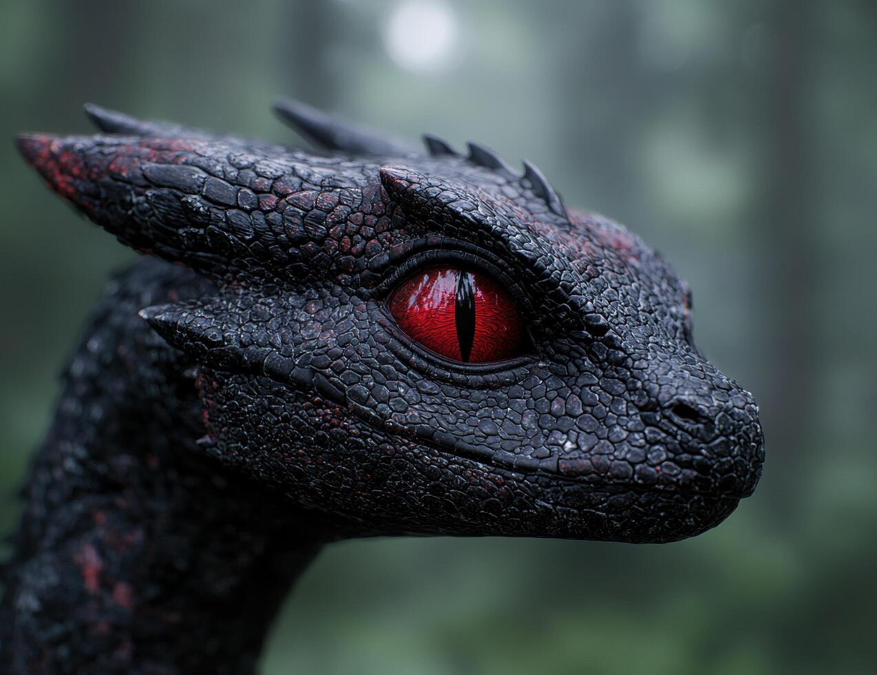 close up of a fierce dragons eye photo