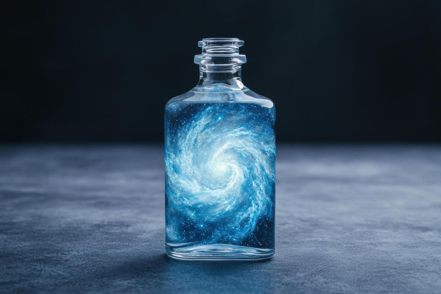 Swirling galaxy in a bottle photo