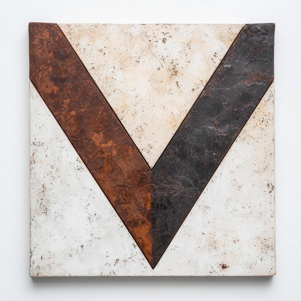 Geometric abstract stone tile pattern photo