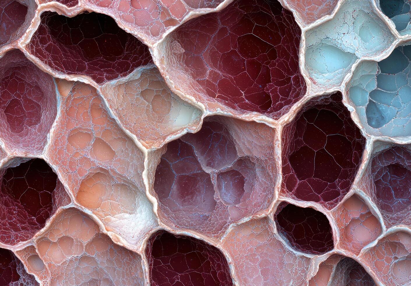 Colorful abstract cellular structure photo