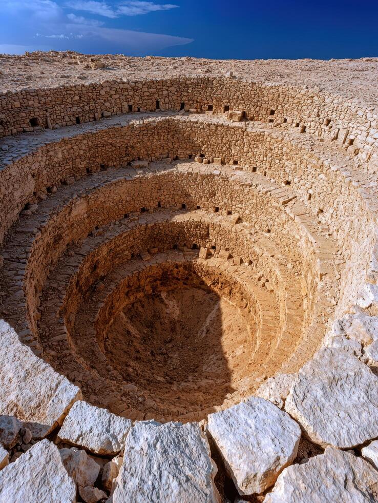 ancient ruins in the desert photo