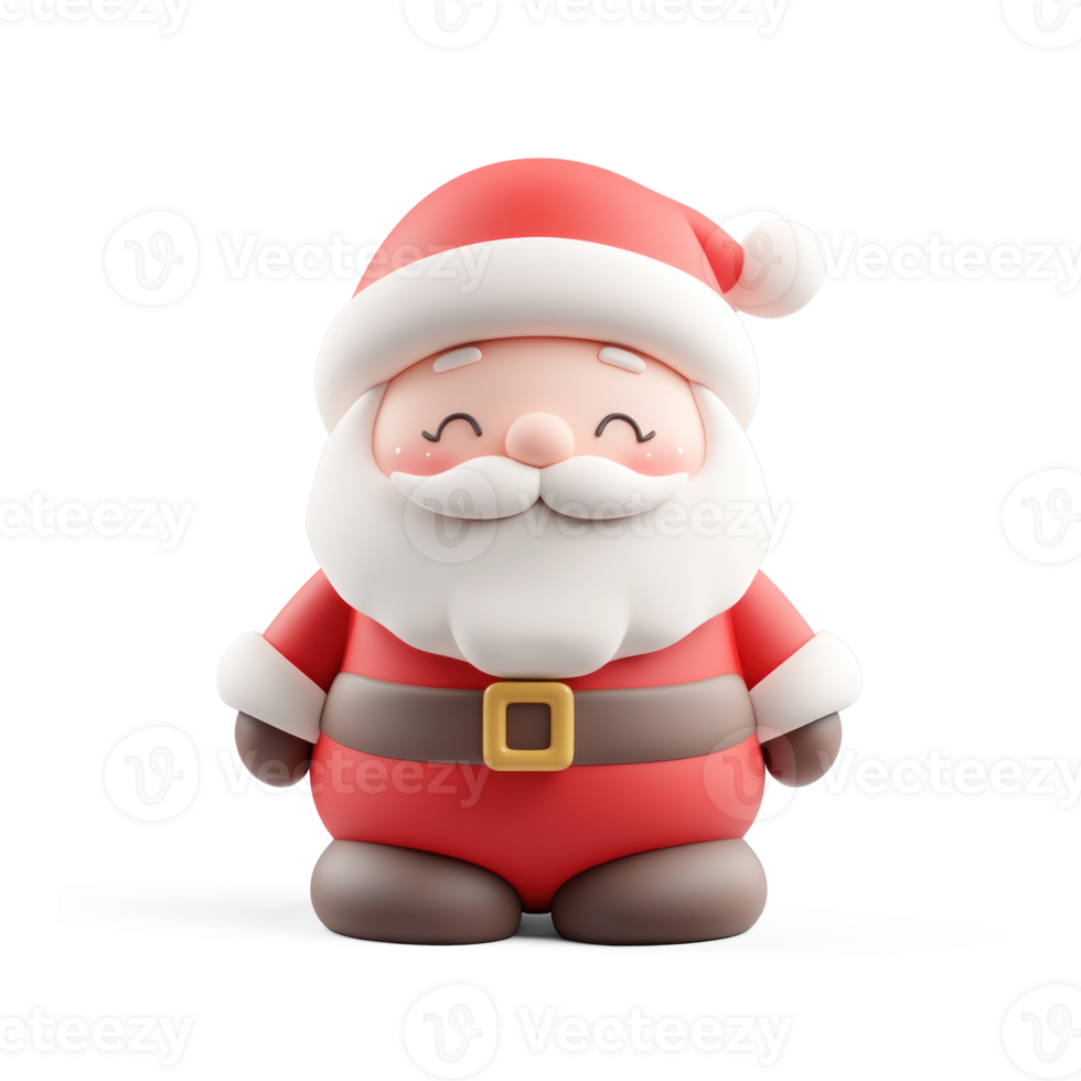 Santa Claus 3D icon isolate on transparent background png