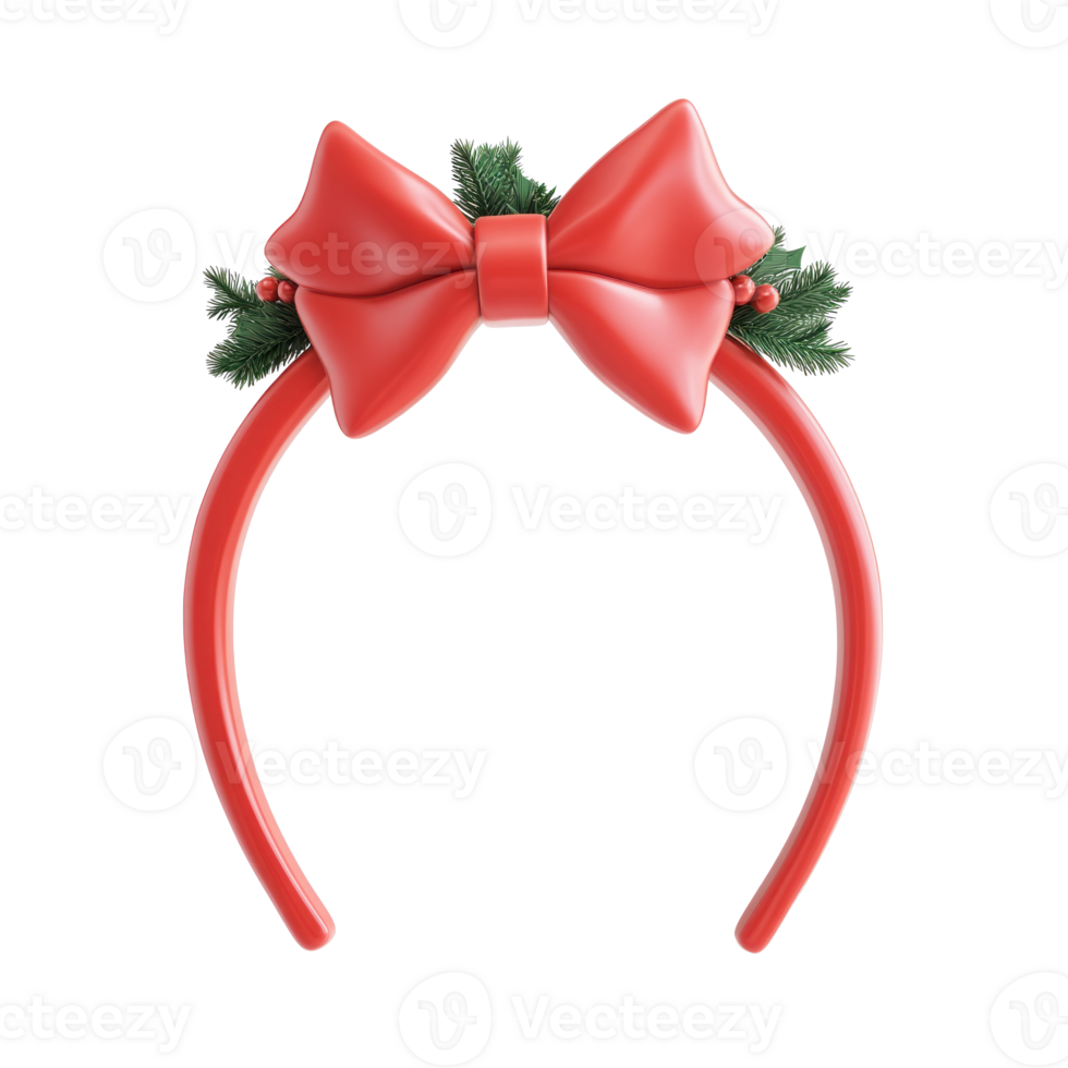 Christmas headband 3D icon isolate on transparent background png