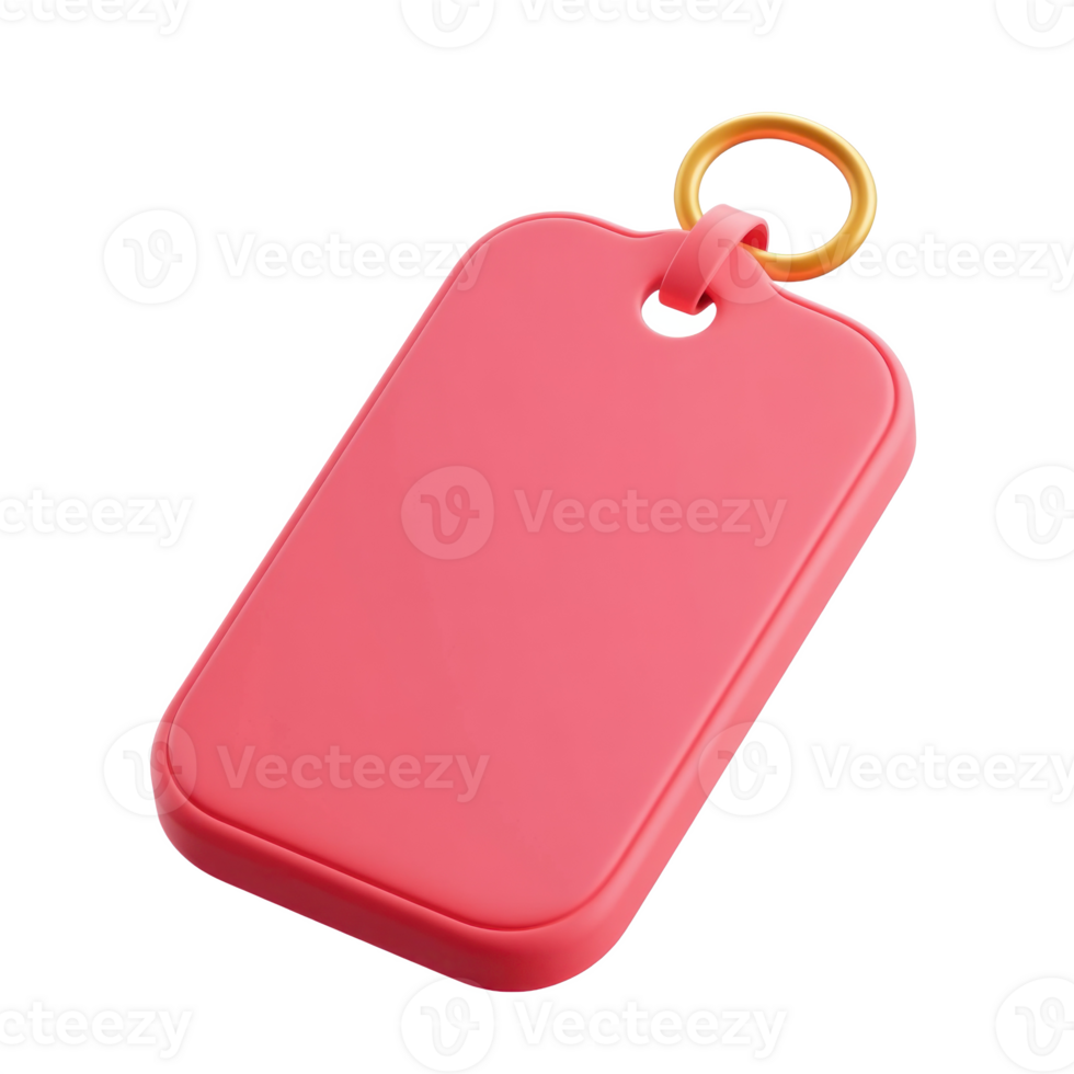 Red Sale Tag 3D icon cartoon smooth soft light isolate on transparent background png