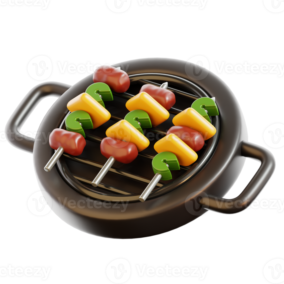 3D Barbeque Illustration png