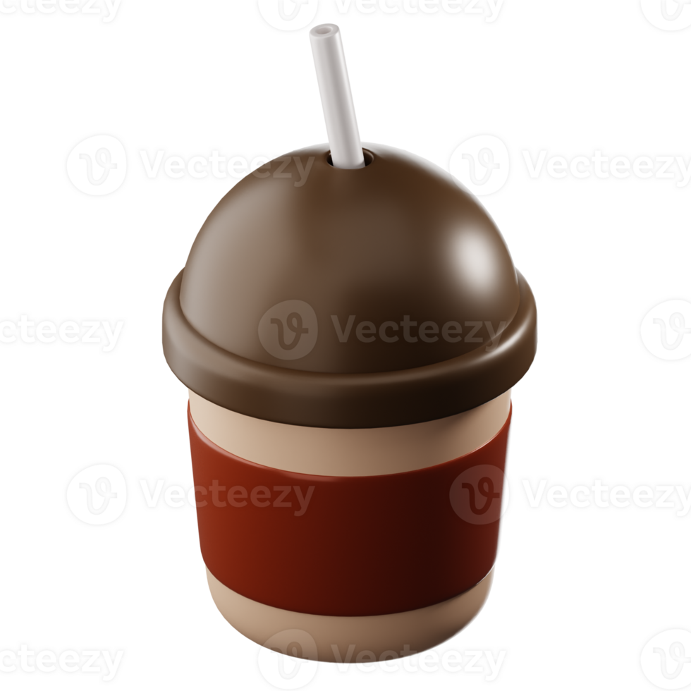 3D Boba Drink Illustration png