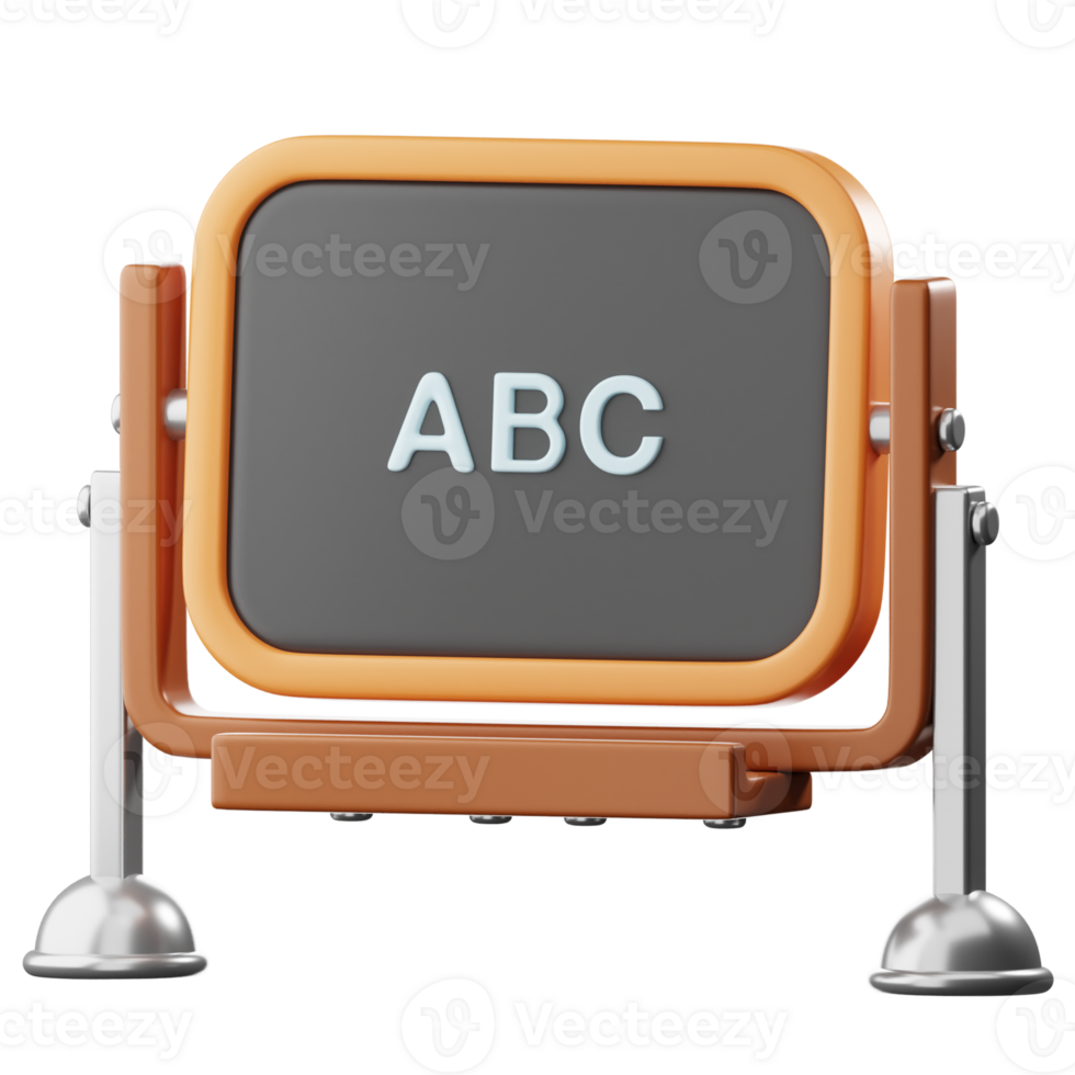 3D Chalkboard Illustration png