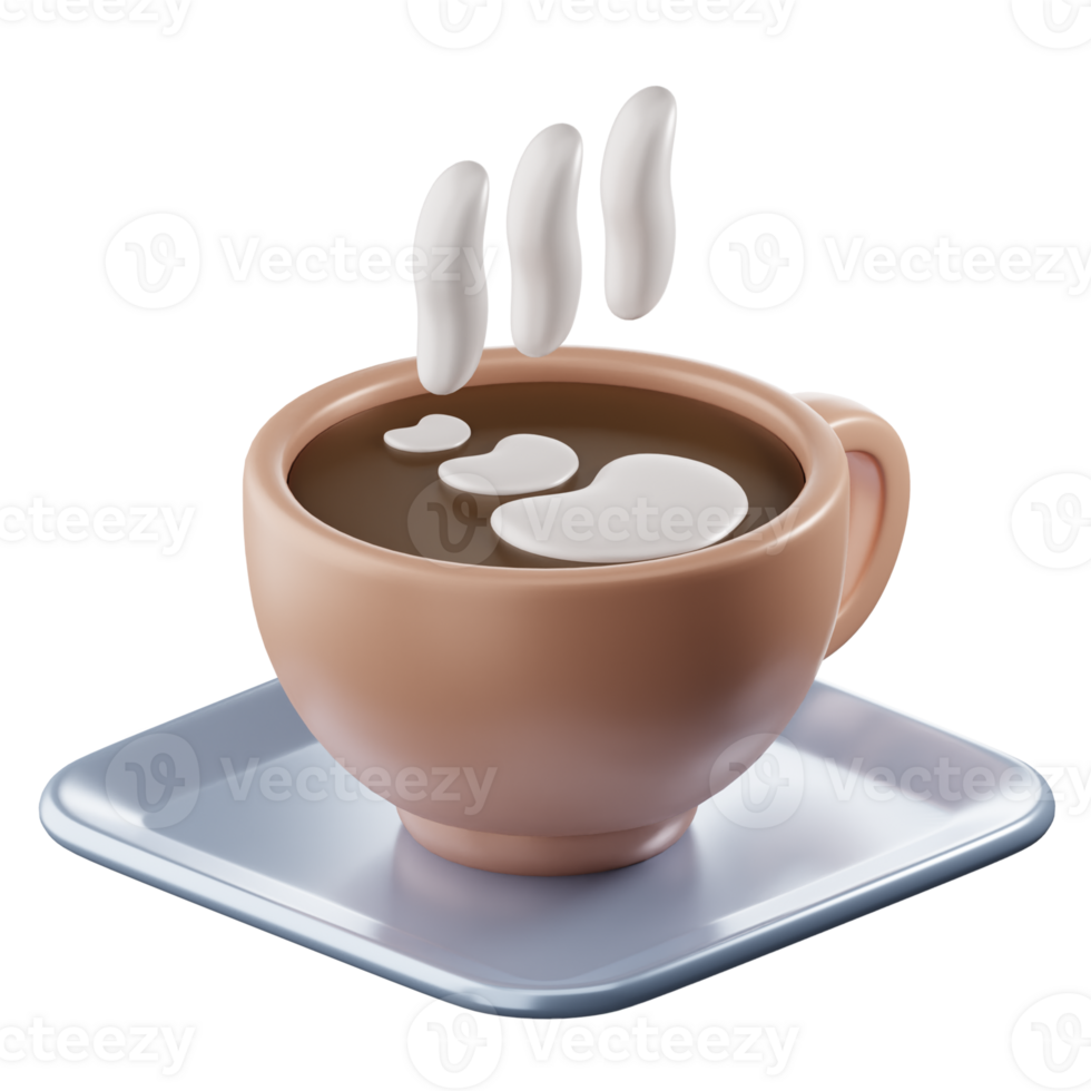 3D Coffee Illustration png