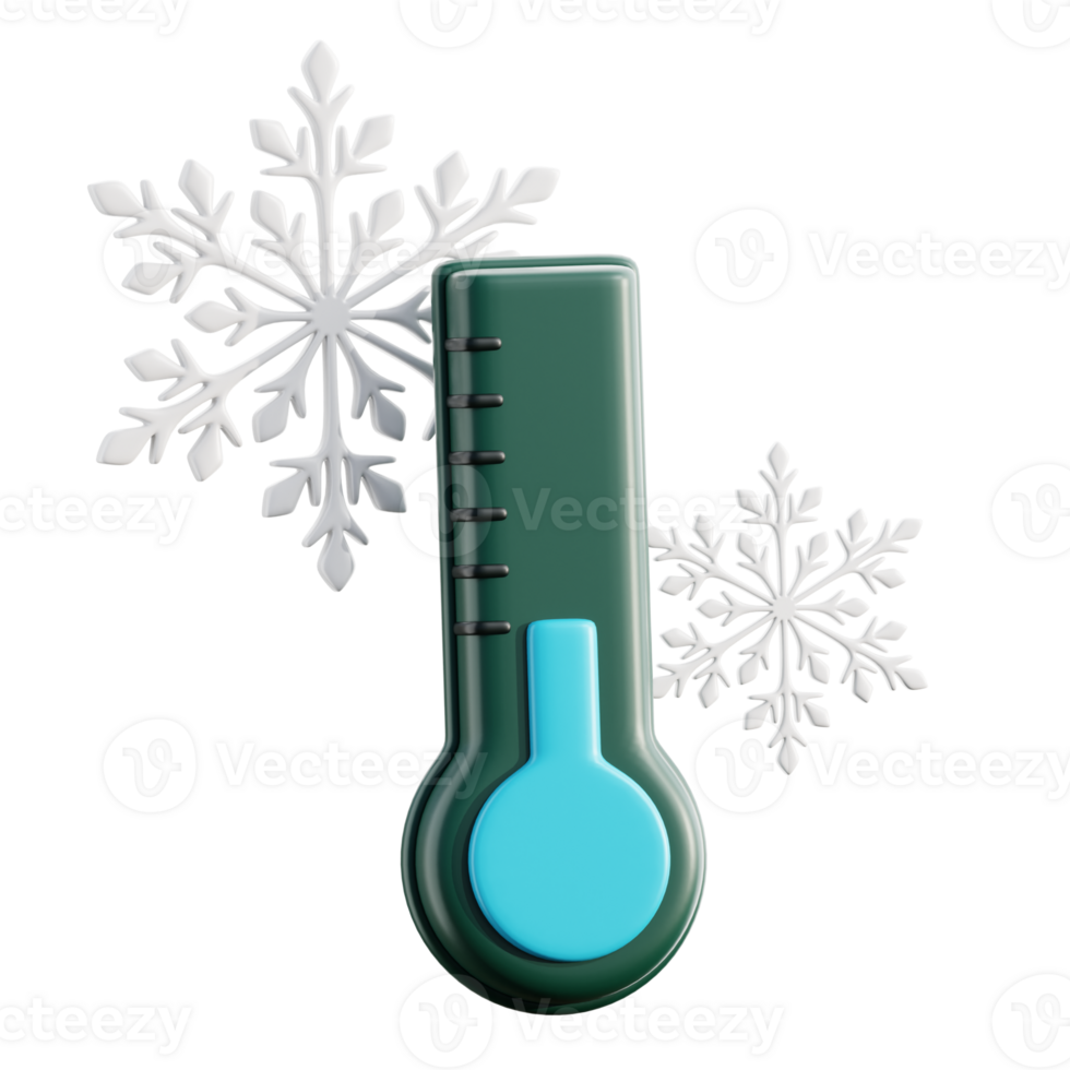 3D Cold Temperature Illustration png