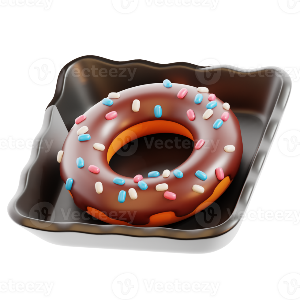 3D Donut Illustration png