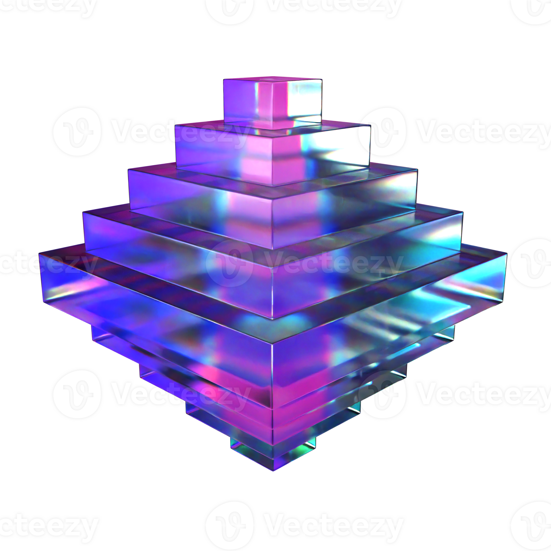 3D Double Pyramid Illustration 52010986 PNG