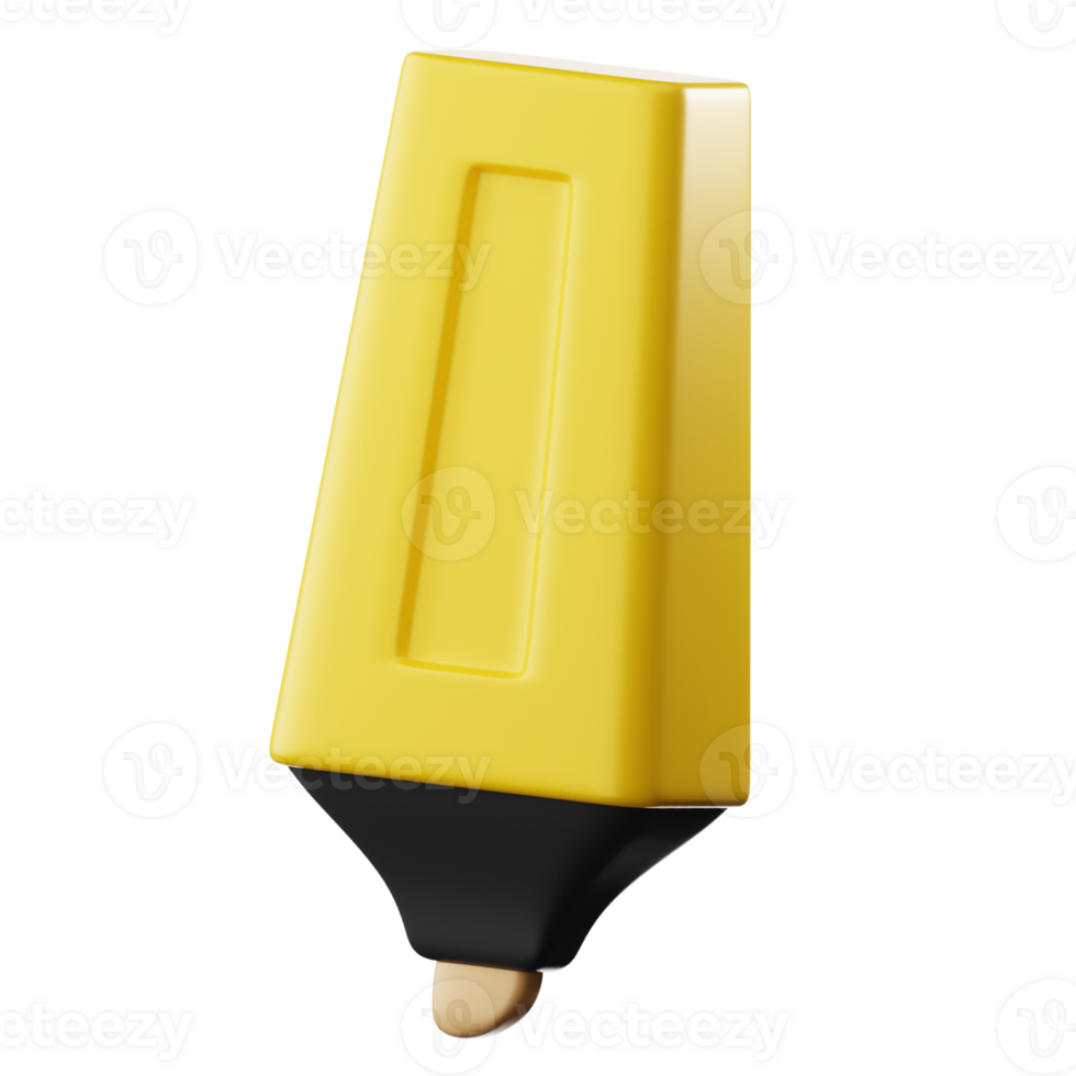 3D Highlighter Illustration png