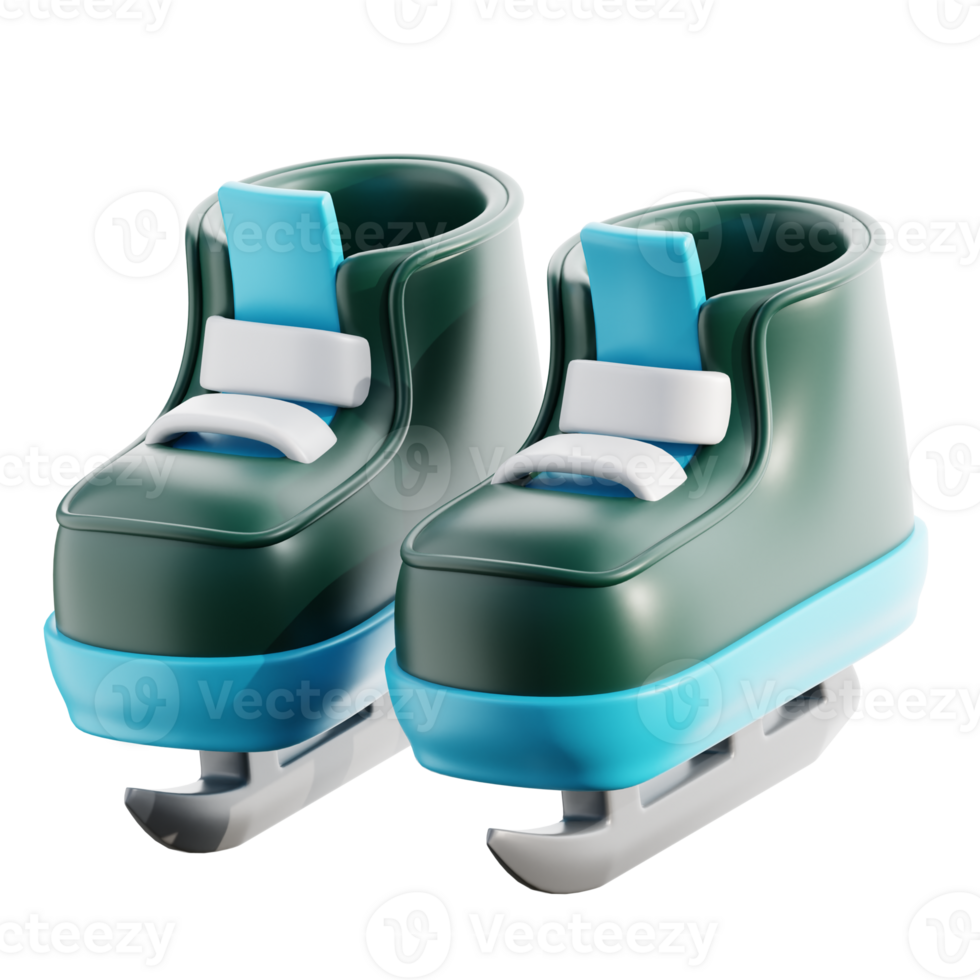 3D Ice Skate Shoes Illustration png