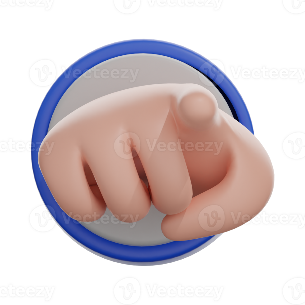 3D Index Pointing At The Viewer Illustration png