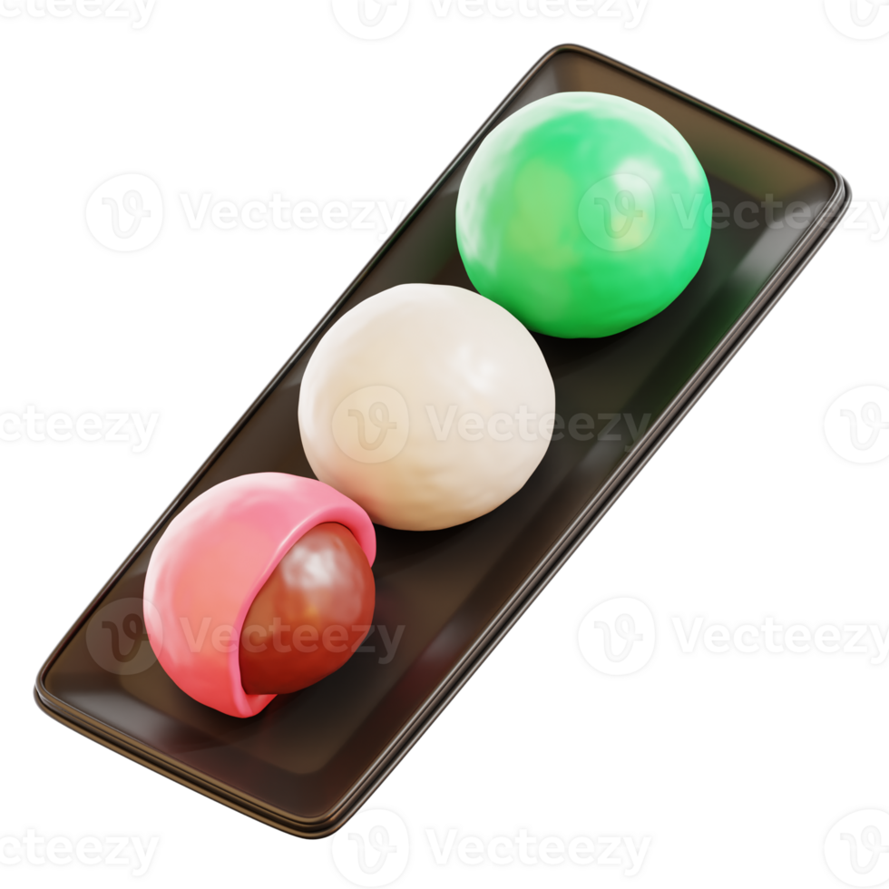 3D Mochi Illustration png