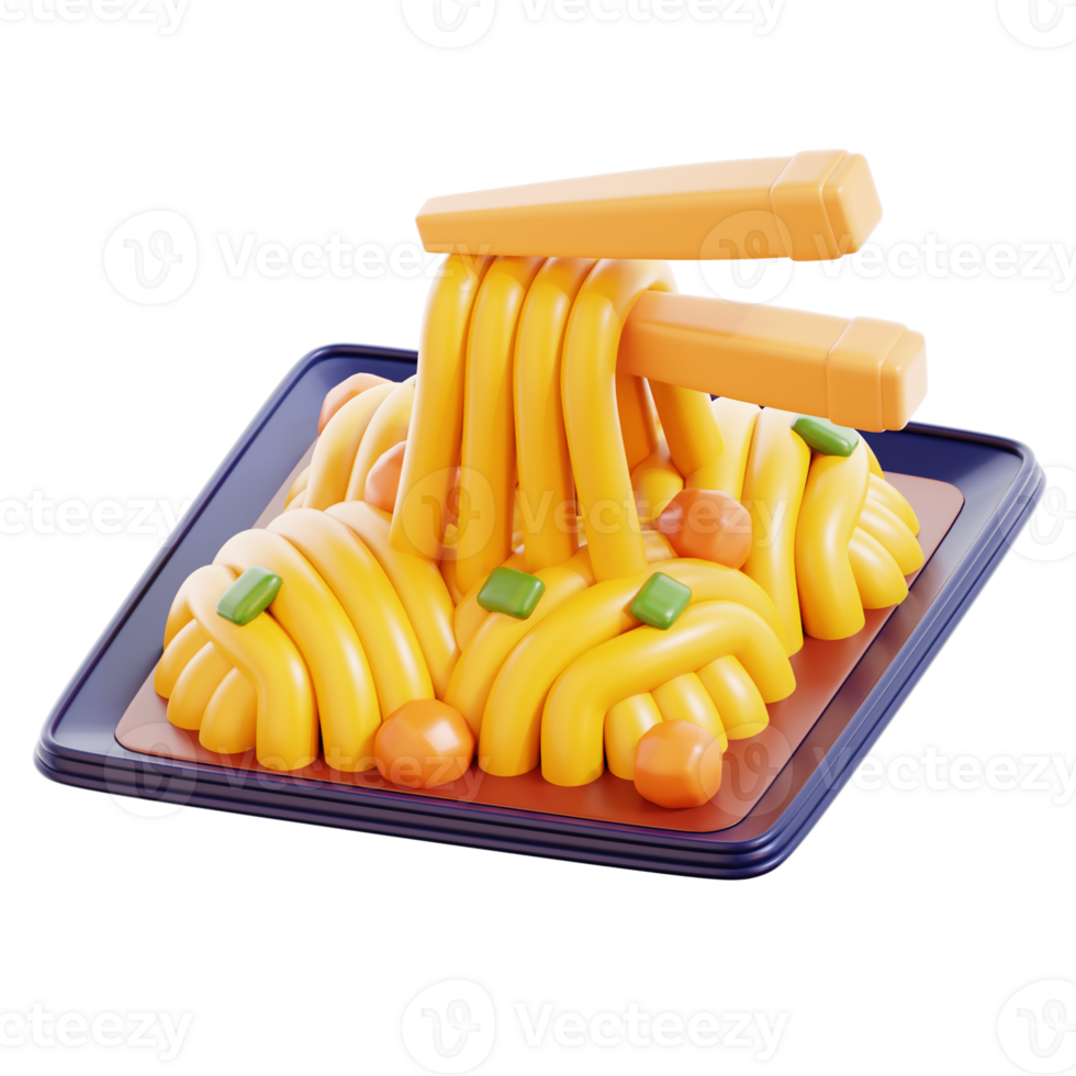 3D Noodles Illustration png