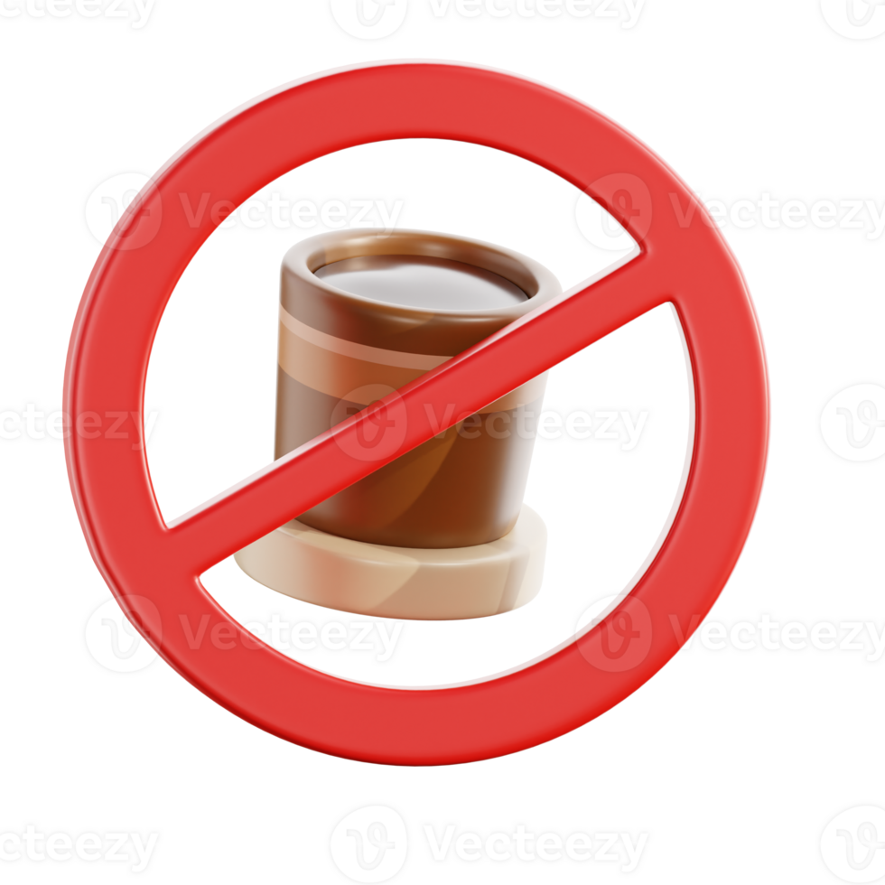3D No Drink Illustration png