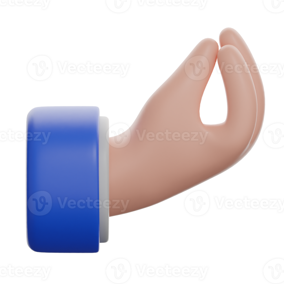 3D Pinched Fingers Illustration png