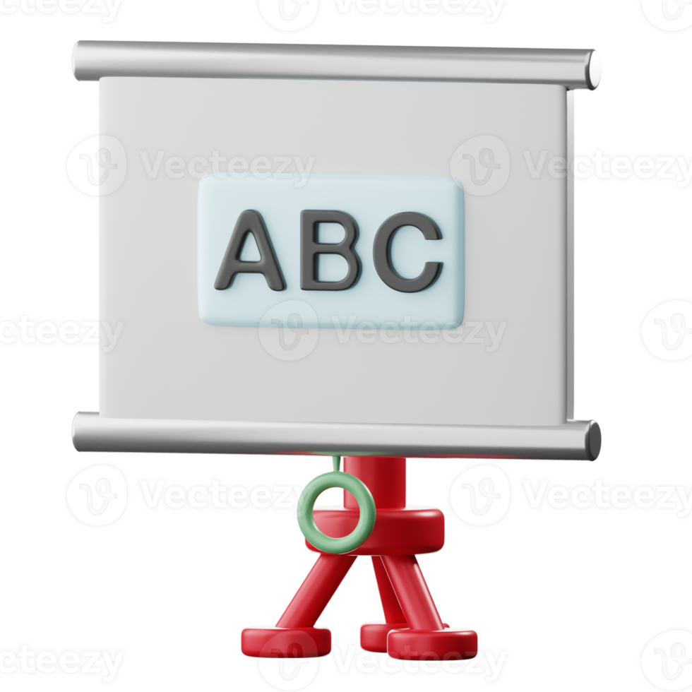 3D Presentation Screen Illustration png
