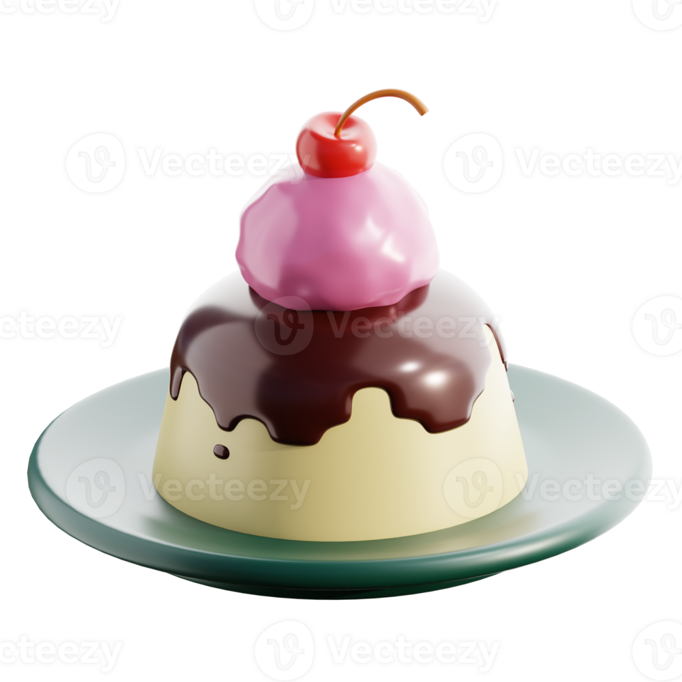 3D Pudding Illustration png