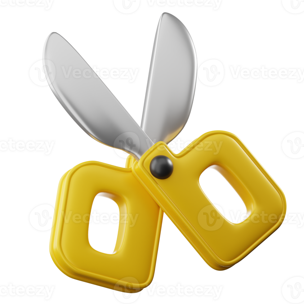 3d tesouras ilustração png