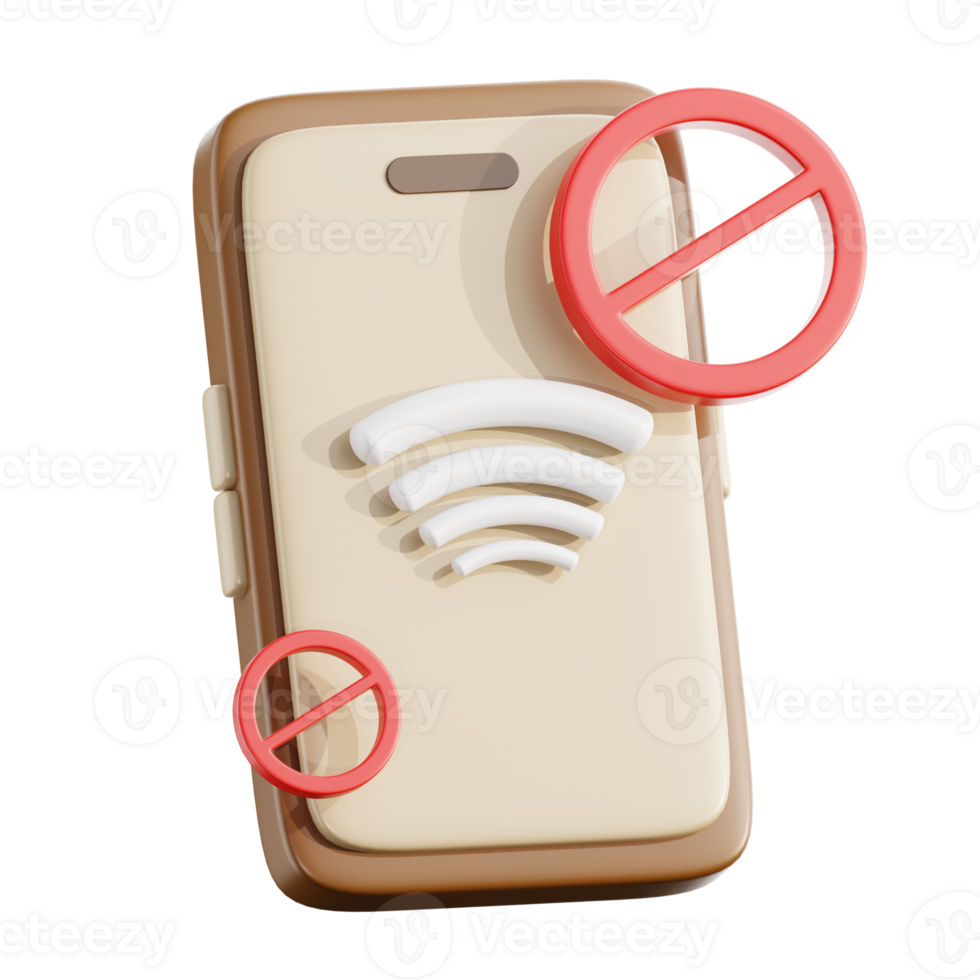 3D Silent Phone Illustration png