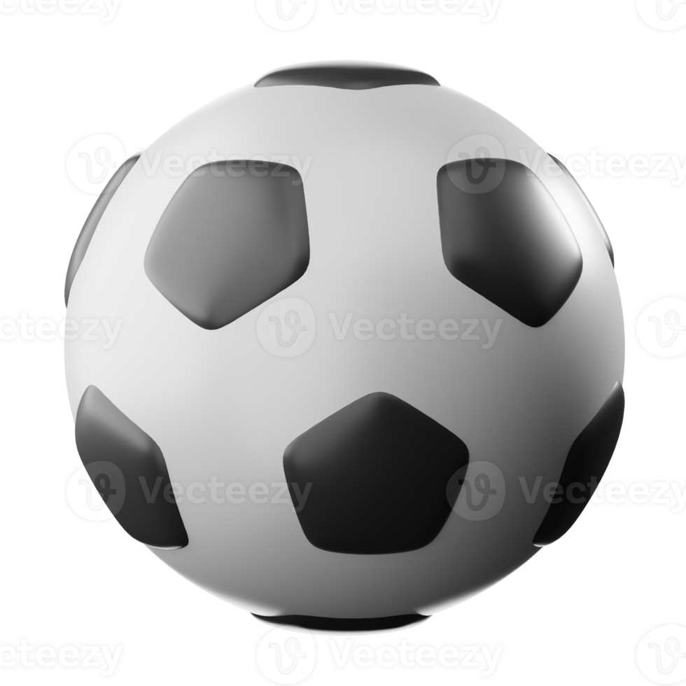 3D Soccer Ball Illustration png