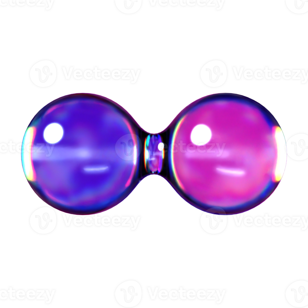 3D Split Balls Illustration png