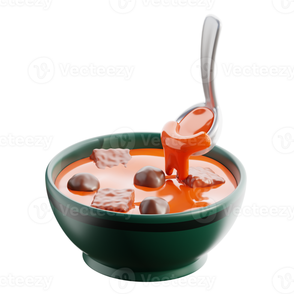 3D Soup Illustration png