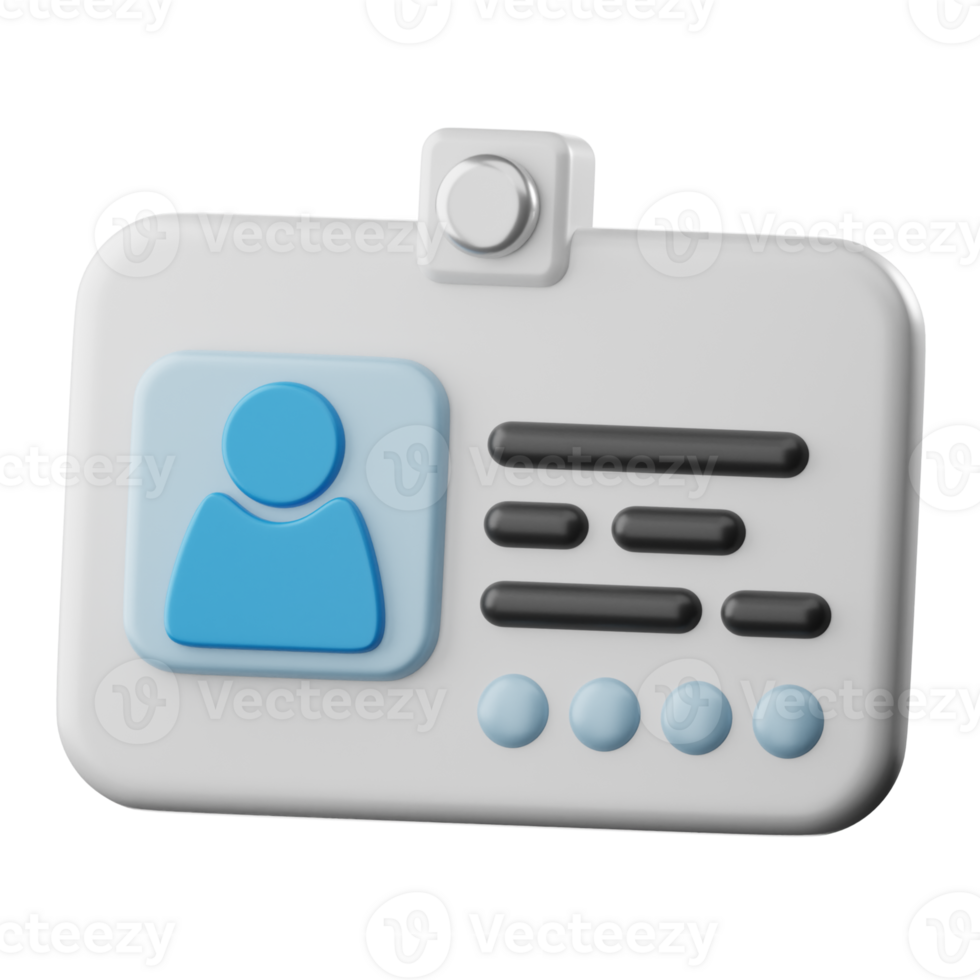 3D Student Card Illustration png