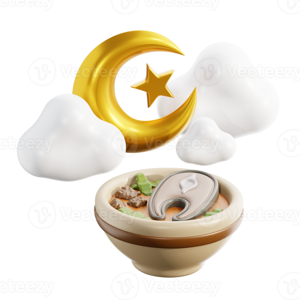 3D Suhoor Time Illustration png