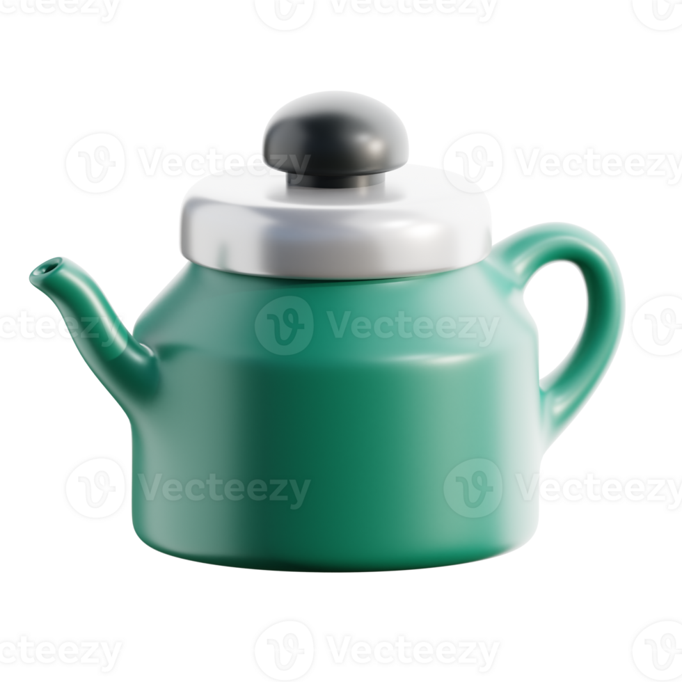 3D Teapot Illustration png