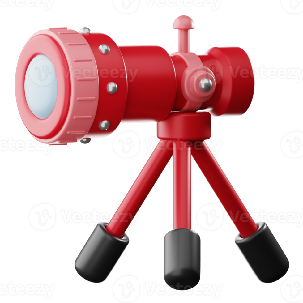 3D Telescope Illustration png