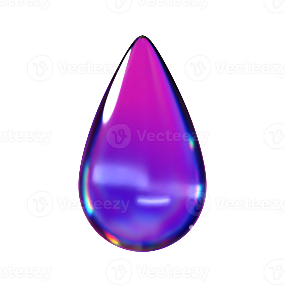 3D Water Drop Illustration png