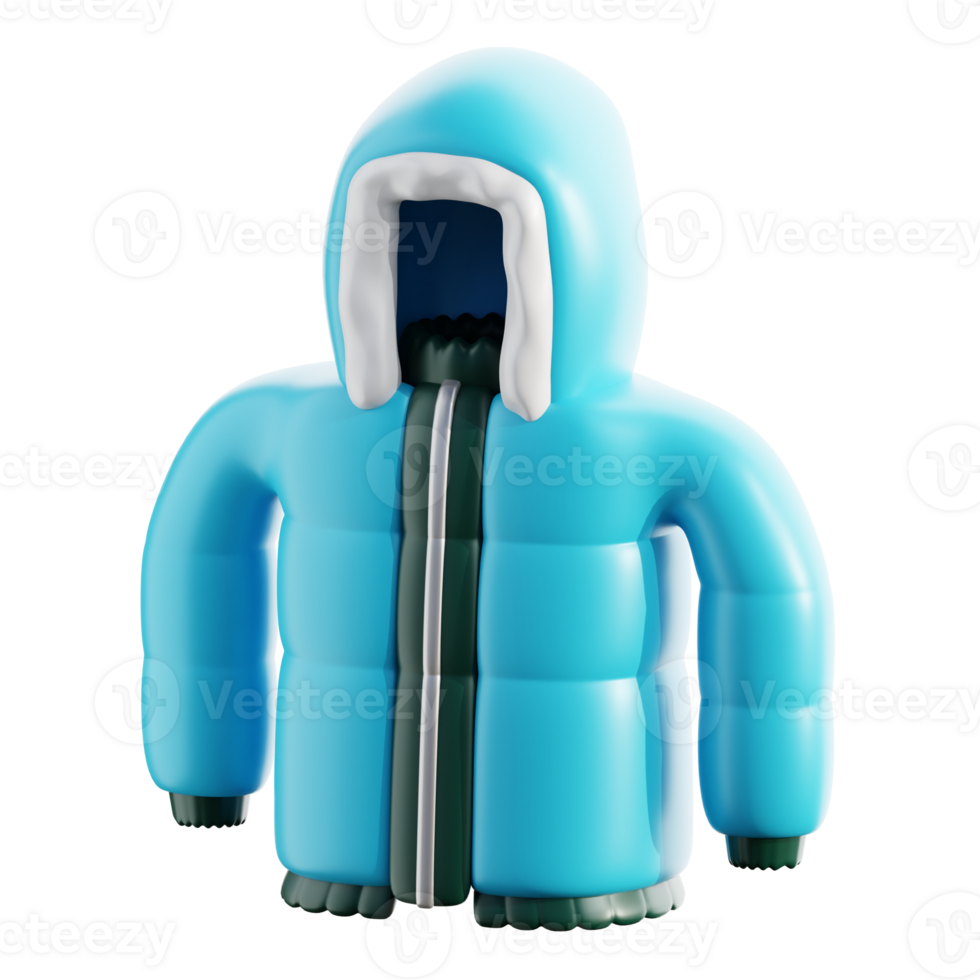 3D Winter Jacket Illustration png