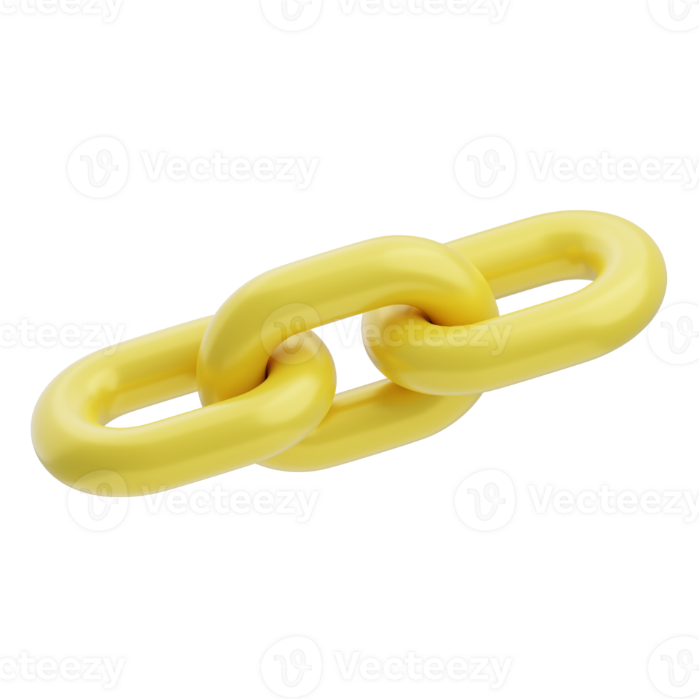 3D Chain Icon Illustration Render png