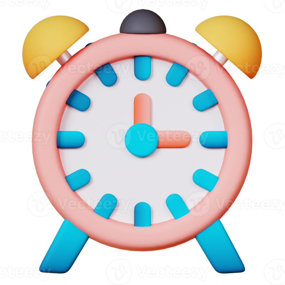 3D Clock Icon Illustration Render png