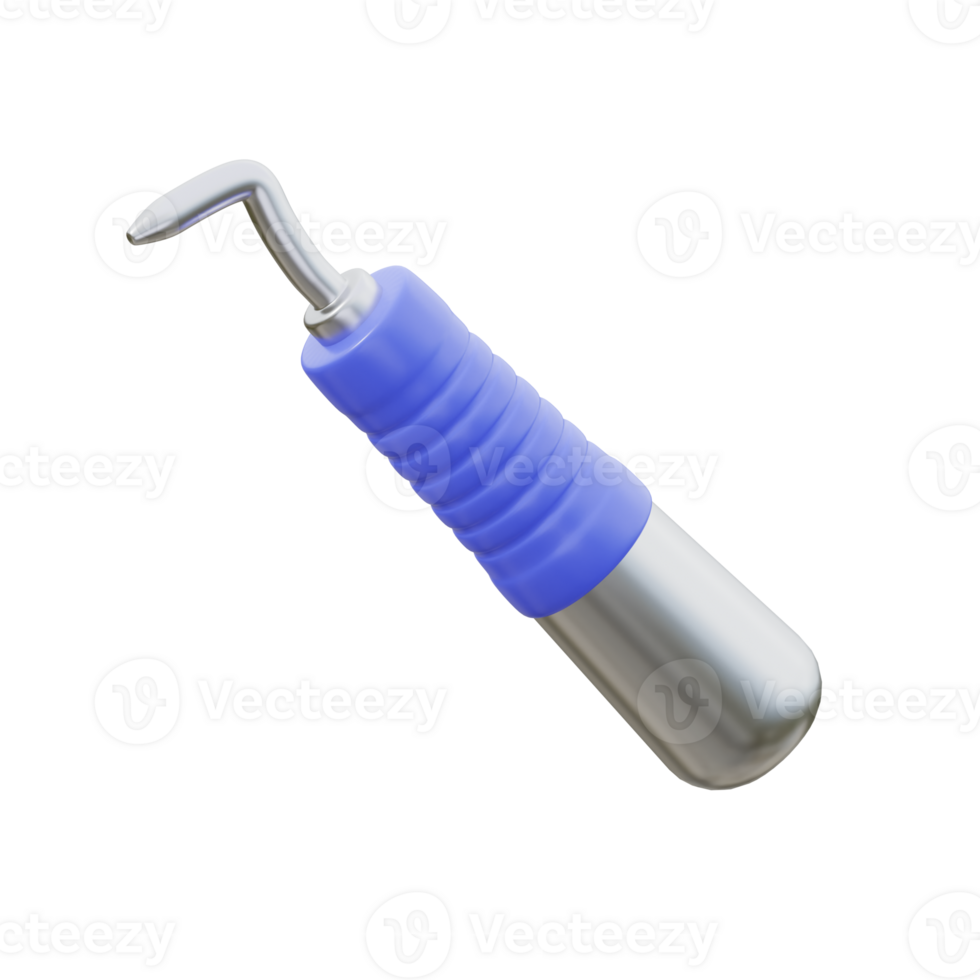 3d dentaire sonde icône illustration rendre png