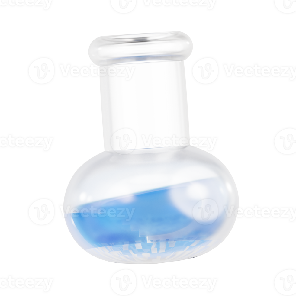 3D Flask Icon Illustration Render png